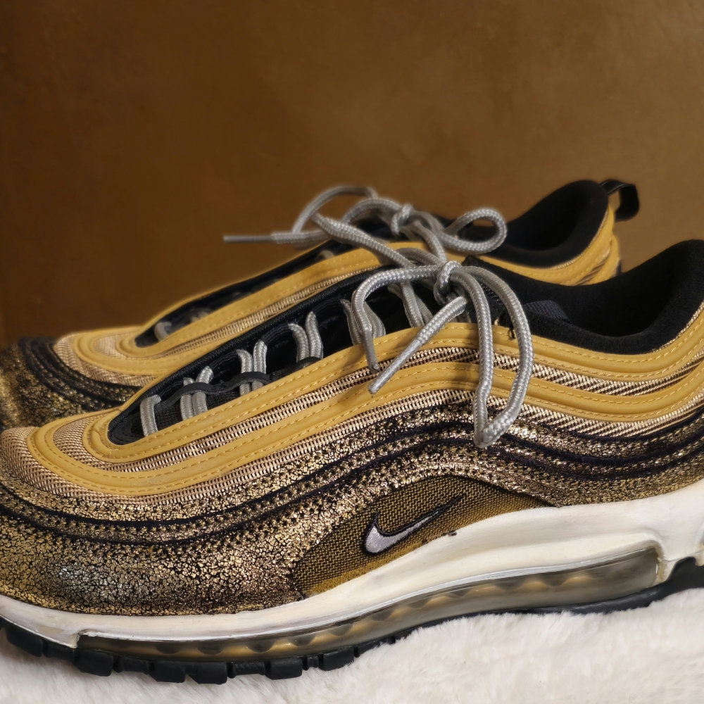 Nike Air Max 97 Gold and Black Sneakers - Picture 7 of 8